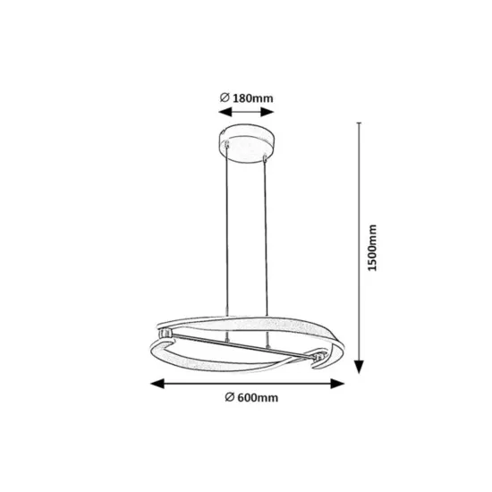 Rábalux Adalind fekete/ arany LED függesztett lámpa (RAB-72149) LED 1 izzós IP20
