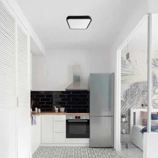 Rábalux Alenzo fekete fürdőszobai LED mennyezeti lámpa (RAB-71432) LED 1 izzós IP44