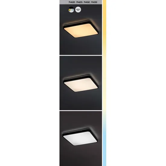 Rábalux Alenzo fekete fürdőszobai LED mennyezeti lámpa (RAB-71432) LED 1 izzós IP44