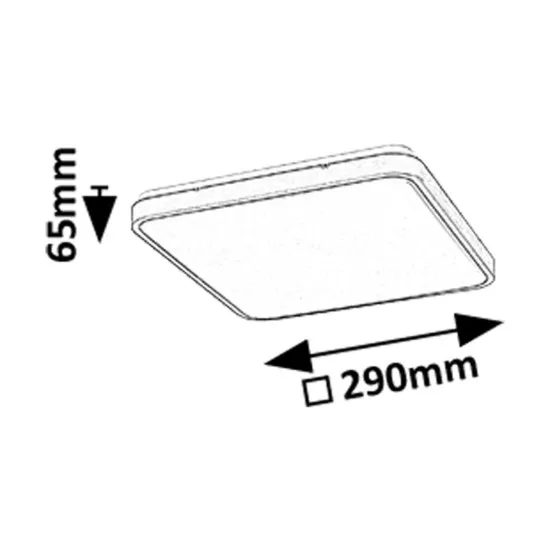 Rábalux Alenzo fekete fürdőszobai LED mennyezeti lámpa (RAB-71432) LED 1 izzós IP44