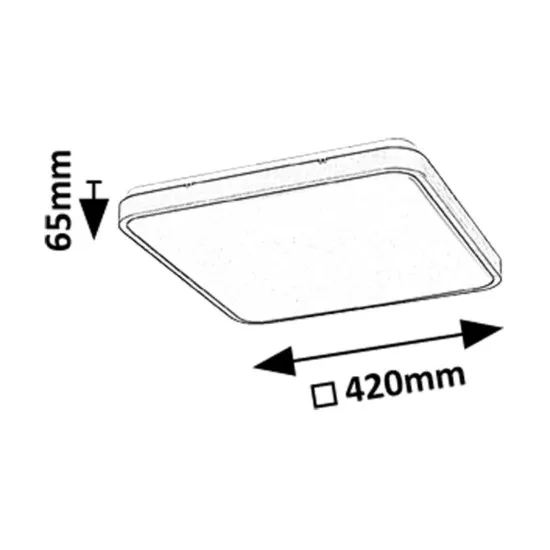 Rábalux Alenzo fekete fürdőszobai LED mennyezeti lámpa (RAB-71434) LED 1 izzós IP44