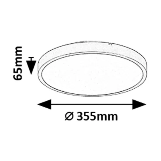 Rábalux Alenzo fekete fürdőszobai LED mennyezeti lámpa (RAB-71438) LED 1 izzós IP44