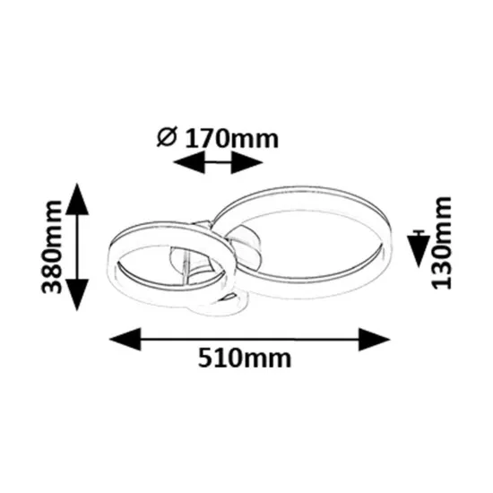 Rábalux Amilia arany LED mennyezeti lámpa (RAB-71383) LED 1 izzós IP20