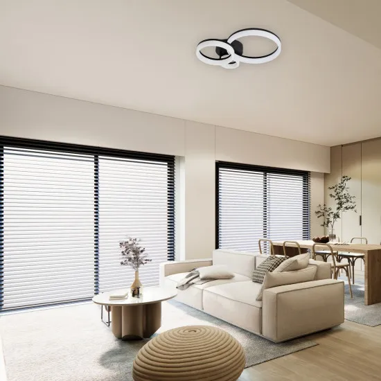 Rábalux Amilia fekete LED mennyezeti lámpa (RAB-71385) LED 1 izzós IP20