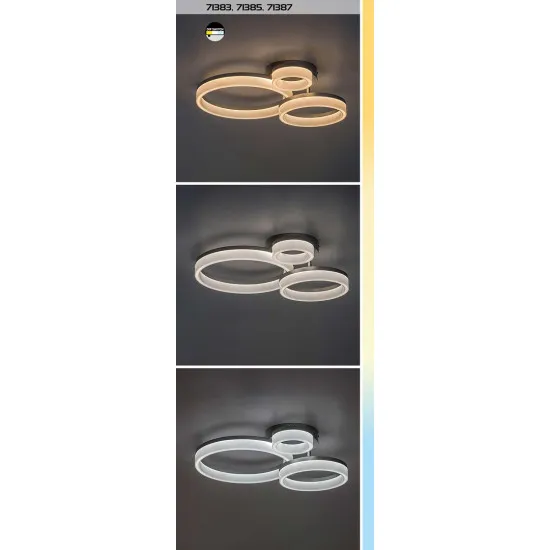 Rábalux Amilia fekete LED mennyezeti lámpa (RAB-71385) LED 1 izzós IP20