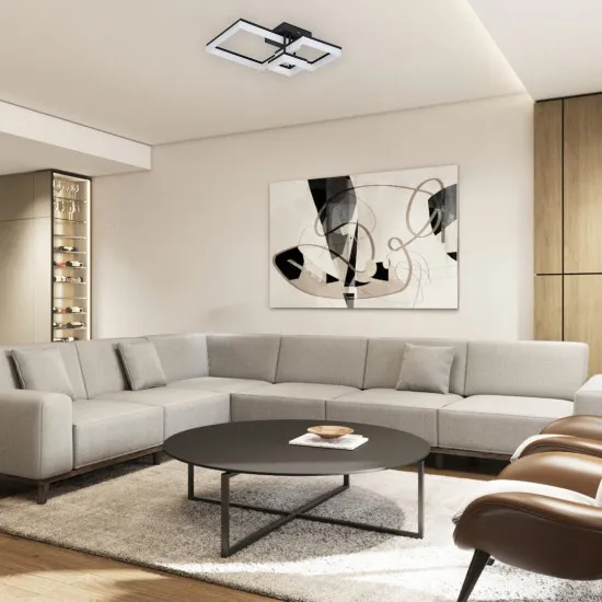 Rábalux Amilia fekete LED mennyezeti lámpa (RAB-71386) LED 1 izzós IP20