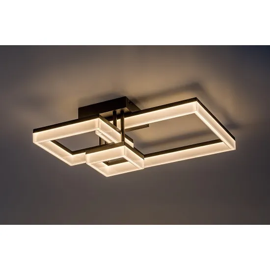 Rábalux Amilia fekete LED mennyezeti lámpa (RAB-71386) LED 1 izzós IP20