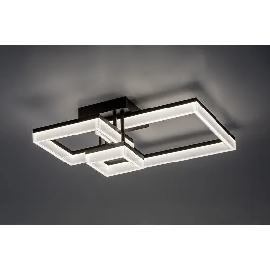 Rábalux Amilia fekete LED mennyezeti lámpa (RAB-71386) LED 1 izzós IP20