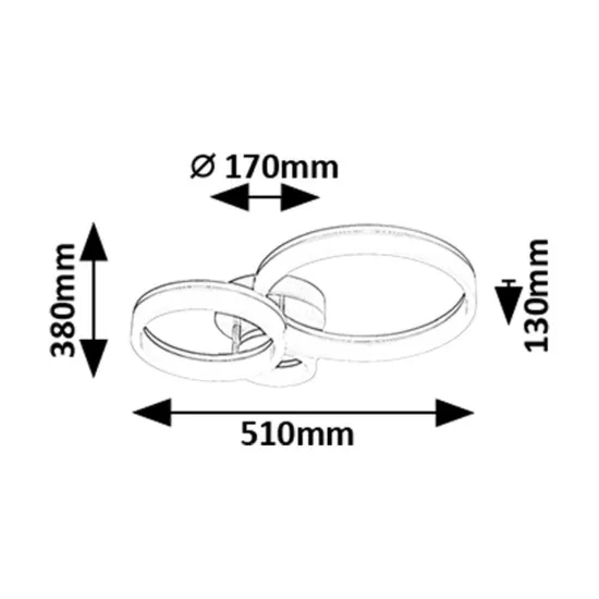 Rábalux Amilia króm LED mennyezeti lámpa (RAB-71387) LED 1 izzós IP20