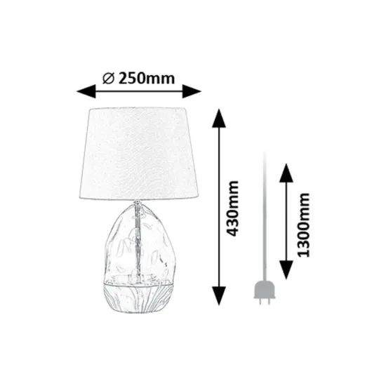 Rábalux Apolonia szürke asztali lámpa (RAB-74228) E27 1 izzós IP20
