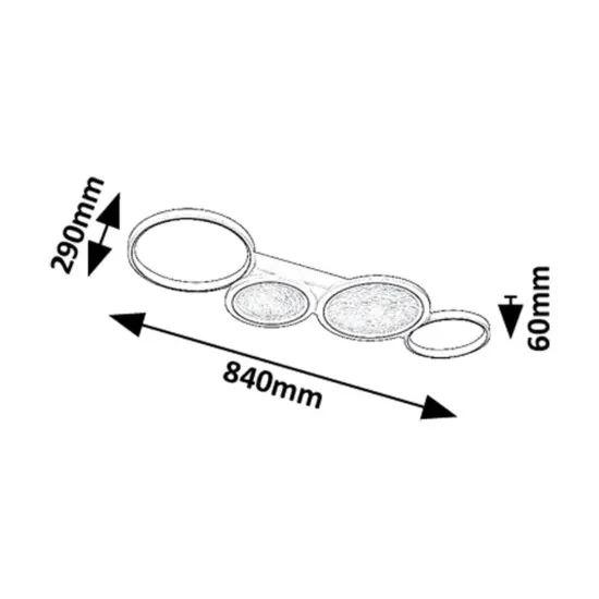 Rábalux Aranis fekete LED mennyezeti lámpa (RAB-71379) LED 1 izzós IP20