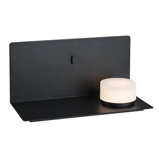 Rábalux Aranzo fekete LED fali lámpa polccal (RAB-71058) LED 1 izzós IP20