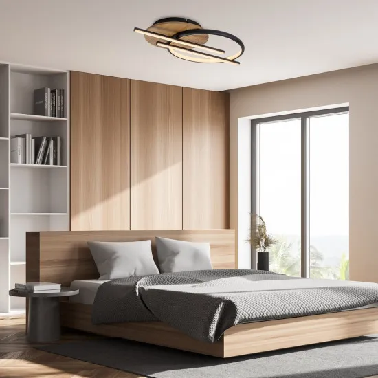 Rábalux Arash fekete LED mennyezeti lámpa (RAB-71404) LED 1 izzós IP20