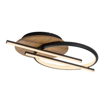 Rábalux Arash fekete LED mennyezeti lámpa (RAB-71404) LED 1 izzós IP20