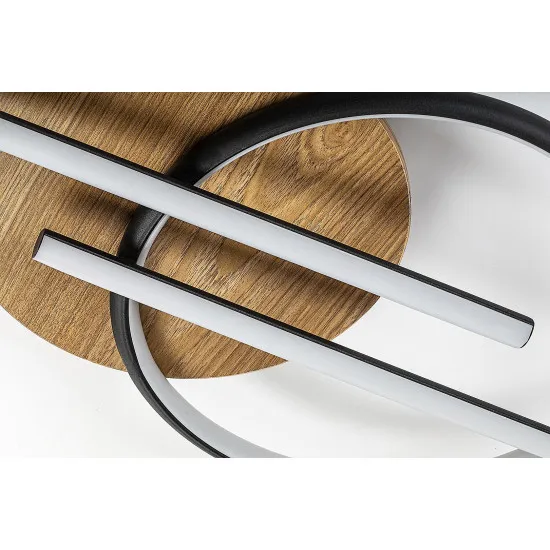 Rábalux Arash fekete LED mennyezeti lámpa (RAB-71404) LED 1 izzós IP20