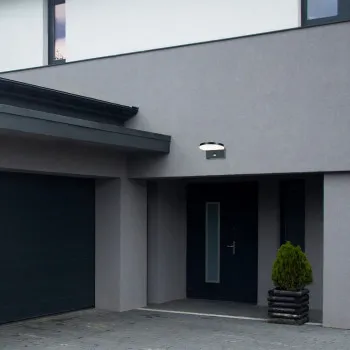 Rábalux Batida fekete mozgásérzékelős LED kültéri fali lámpa (RAB-77119) LED 1 izzós IP54