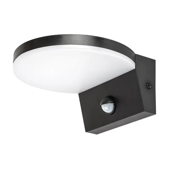 Rábalux Batida fekete mozgásérzékelős LED kültéri fali lámpa (RAB-77119) LED 1 izzós IP54