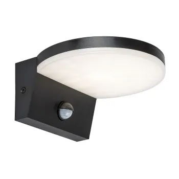 Rábalux Batida fekete mozgásérzékelős LED kültéri fali lámpa (RAB-77119) LED 1 izzós IP54