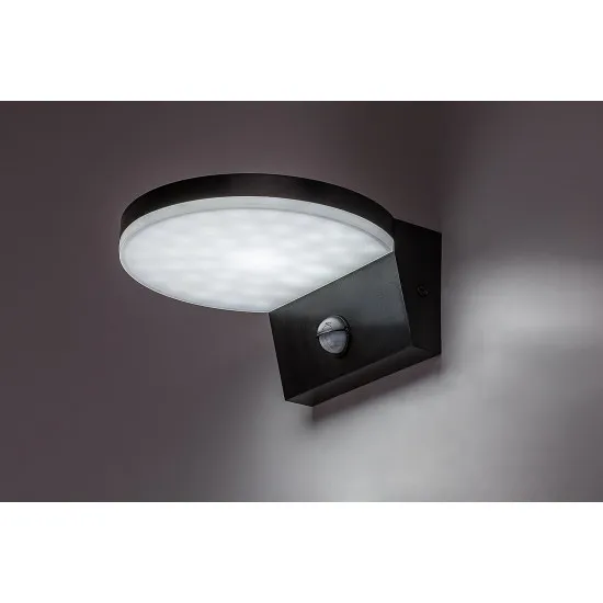 Rábalux Batida fekete mozgásérzékelős LED kültéri fali lámpa (RAB-77119) LED 1 izzós IP54