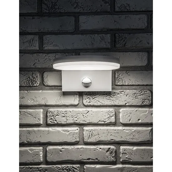 Rábalux Batida fehér mozgásérzékelős LED kültéri fali lámpa (RAB-77120) LED 1 izzós IP54