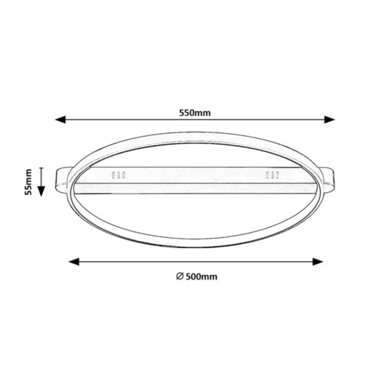 Rábalux Beliza fekete LED mennyezeti lámpa (RAB-71344) LED 1 izzós IP20