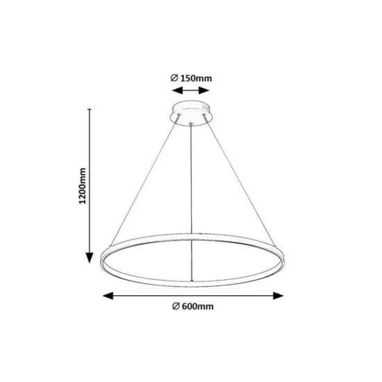 Rábalux Beliza fekete LED függesztett lámpa (RAB-72344) LED 1 izzós IP20