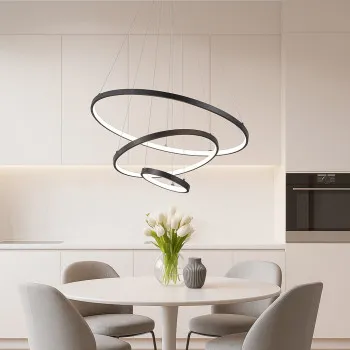 Rábalux Beliza fekete LED függesztett lámpa (RAB-72346) LED 1 izzós IP20