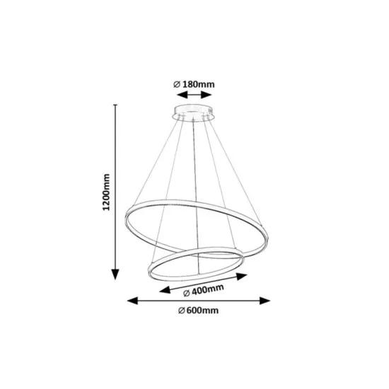 Rábalux Beliza arany LED függesztett lámpa (RAB-72348) LED 1 izzós IP20