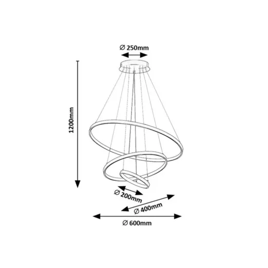 Rábalux Beliza arany LED függesztett lámpa (RAB-72349) LED 1 izzós IP20