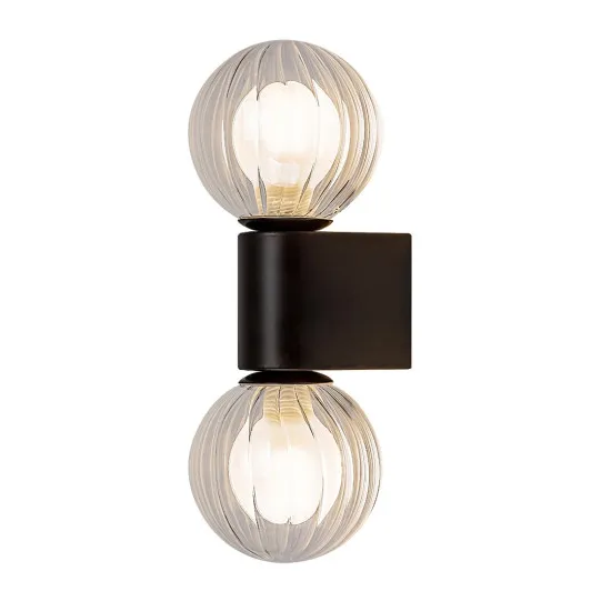 Rábalux Colzar matt fekete fürdőszobai falikar (RAB-75022) G9 2 izzós IP44