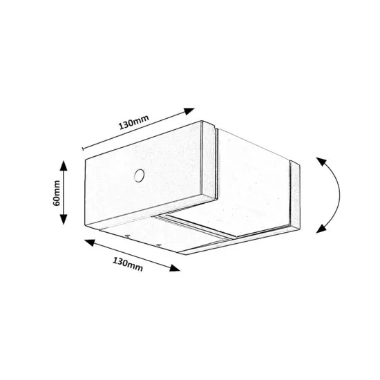 Rábalux Cubbington fekete LED kültéri fali lámpa (RAB-77183) LED 1 izzós IP54