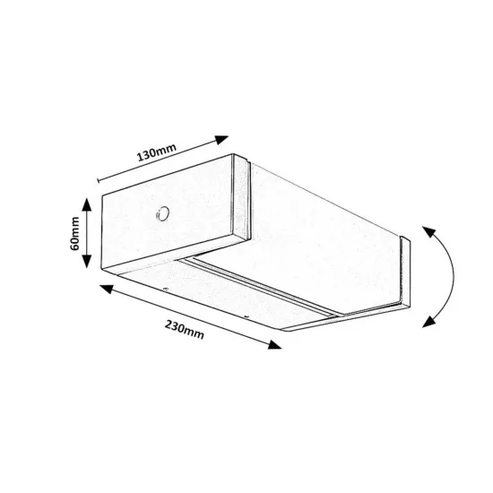 Rábalux Cubbington fekete LED kültéri fali lámpa (RAB-77185) LED 1 izzós IP54