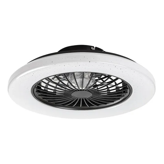 Rábalux Dalfon 2 fekete-fehér LED mennyezeti ventilátoros lámpa (RAB-71329) LED 1 izzós IP20