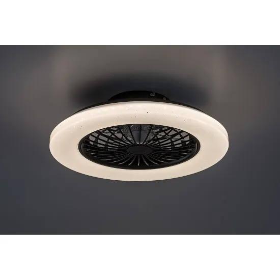 Rábalux Dalfon 2 fekete-fehér LED mennyezeti ventilátoros lámpa (RAB-71329) LED 1 izzós IP20