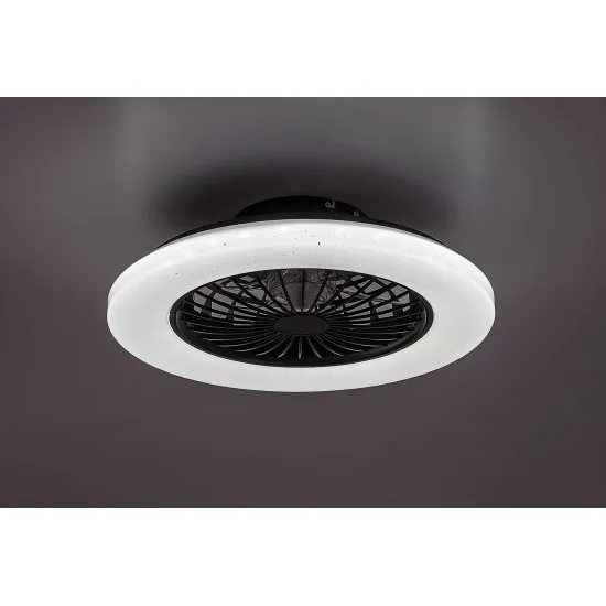 Rábalux Dalfon 2 fekete-fehér LED mennyezeti ventilátoros lámpa (RAB-71329) LED 1 izzós IP20