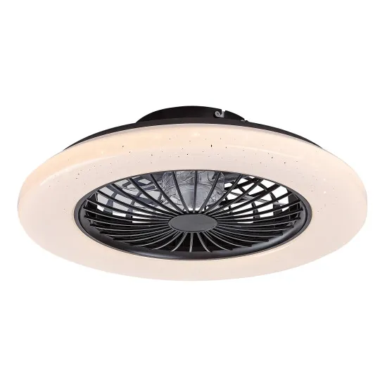 Rábalux Dalfon 2 fekete-fehér LED mennyezeti ventilátoros lámpa (RAB-71329) LED 1 izzós IP20