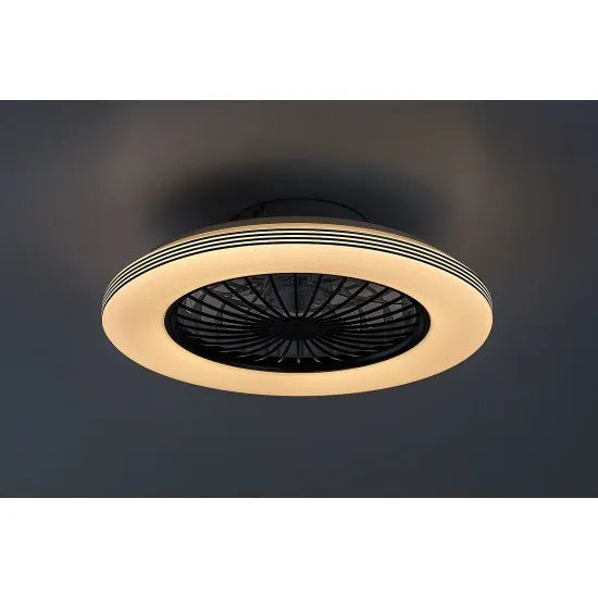 Rábalux Dalfon 2 fehér-fekete LED mennyezeti ventilátoros lámpa (RAB-71330) LED 1 izzós IP20