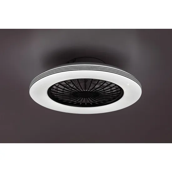 Rábalux Dalfon 2 fehér-fekete LED mennyezeti ventilátoros lámpa (RAB-71330) LED 1 izzós IP20