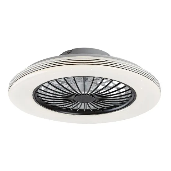 Rábalux Dalfon 2 fehér-fekete LED mennyezeti ventilátoros lámpa (RAB-71330) LED 1 izzós IP20