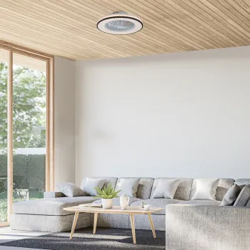 Rábalux Dalfon 2 fehér-fekete LED mennyezeti ventilátoros lámpa (RAB-71331) LED 1 izzós IP20