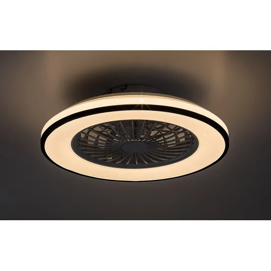 Rábalux Dalfon 2 fehér-fekete LED mennyezeti ventilátoros lámpa (RAB-71331) LED 1 izzós IP20