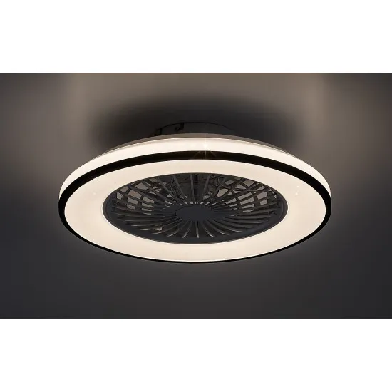 Rábalux Dalfon 2 fehér-fekete LED mennyezeti ventilátoros lámpa (RAB-71331) LED 1 izzós IP20