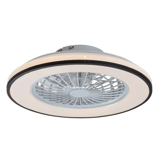 Rábalux Dalfon 2 fehér-fekete LED mennyezeti ventilátoros lámpa (RAB-71331) LED 1 izzós IP20