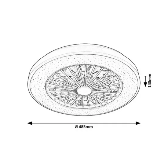 Rábalux Dalfon 2 fehér LED mennyezeti ventilátoros lámpa (RAB-71332) LED 1 izzós IP20
