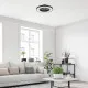 Rábalux Dalfon 2 fekete-fehér LED mennyezeti ventilátoros lámpa (RAB-71334) LED 1 izzós IP20