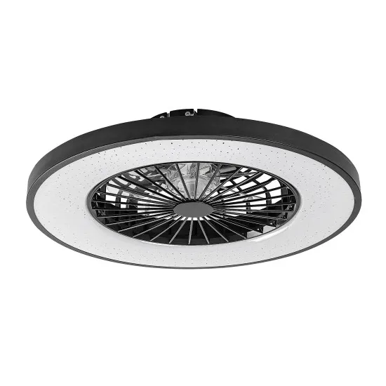 Rábalux Dalfon 2 fekete-fehér LED mennyezeti ventilátoros lámpa (RAB-71334) LED 1 izzós IP20