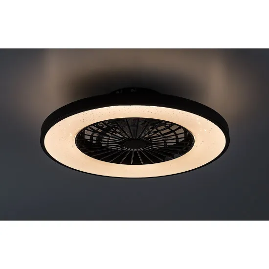 Rábalux Dalfon 2 fekete-fehér LED mennyezeti ventilátoros lámpa (RAB-71334) LED 1 izzós IP20