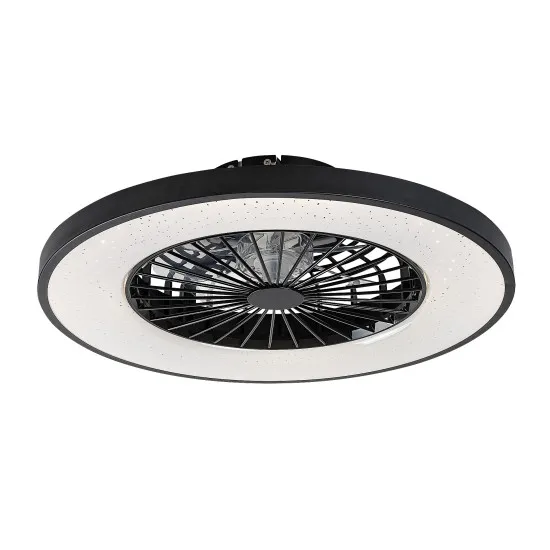 Rábalux Dalfon 2 fekete-fehér LED mennyezeti ventilátoros lámpa (RAB-71334) LED 1 izzós IP20