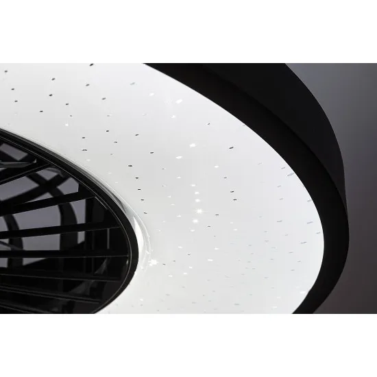 Rábalux Dalfon 2 fekete-fehér LED mennyezeti ventilátoros lámpa (RAB-71334) LED 1 izzós IP20