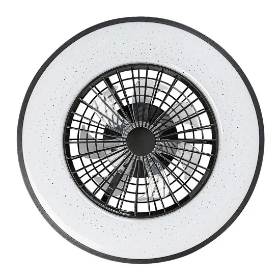Rábalux Dalfon 2 fekete-fehér LED mennyezeti ventilátoros lámpa (RAB-71334) LED 1 izzós IP20